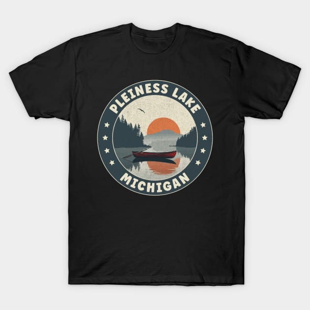Pleiness Lake Michigan Sunset T-Shirt by turtlestart